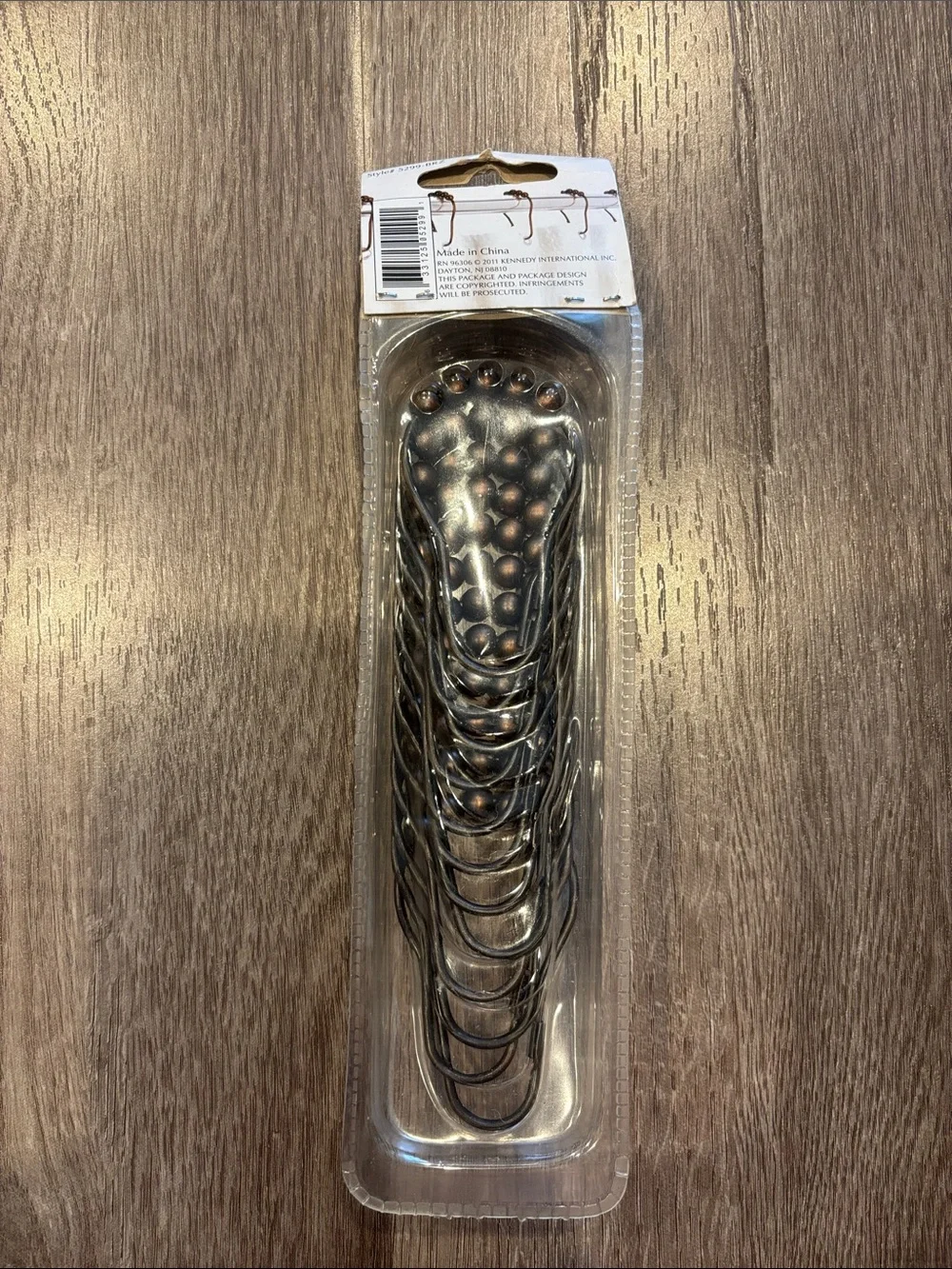 bath bliss Bronze Finish 12 Roller Rings - Bronze Beaded Shower Curtain Hooks